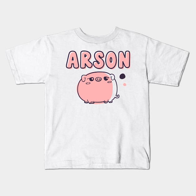 arson piggy Kids T-Shirt by goblinbabe